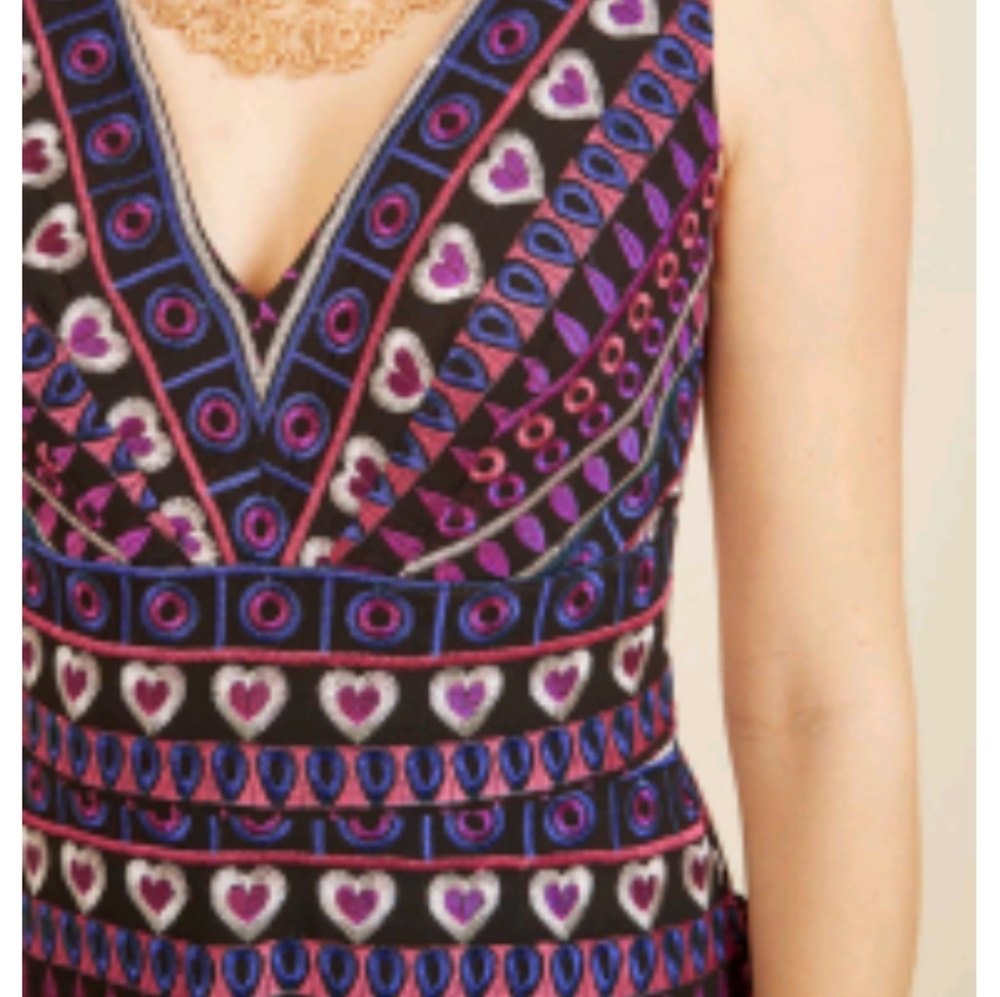 Anna Sui jubilant reunion a-line designer dress NWT SZ 6 - Picture 5 of 9